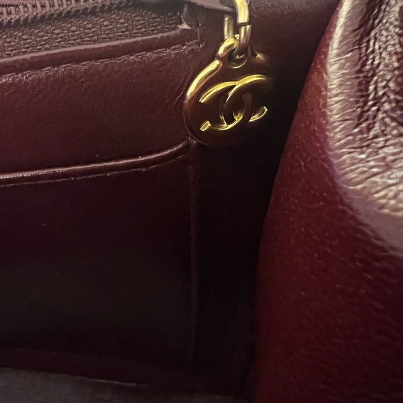 CHANEL FLAP BLACK VERTICAL LAMBSKIN  JUMBO - Picture 5 of 16